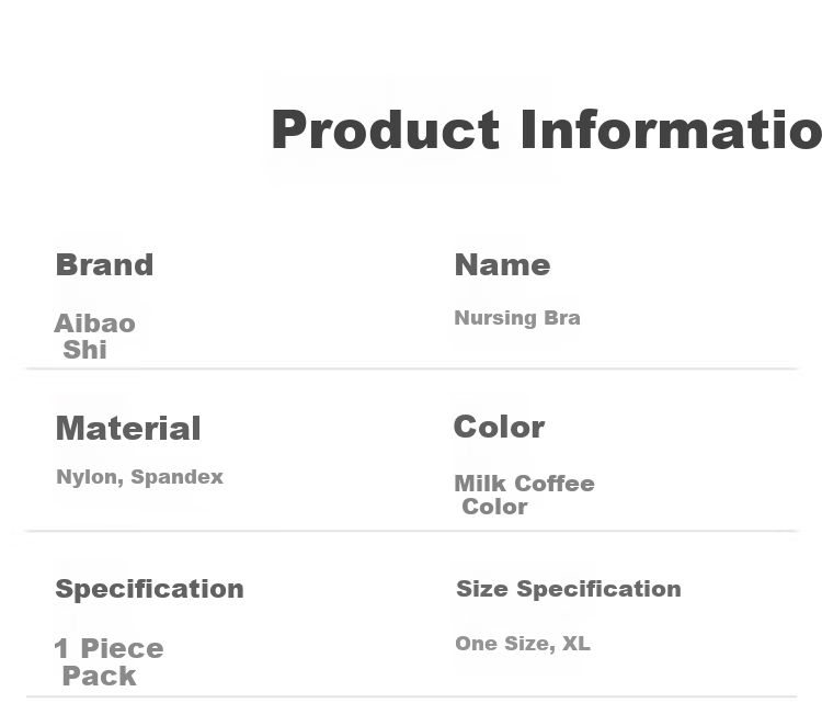 Aibaoshi Nursing Bra, Maternity Underwear, Wireless, Postpartum Breastfeeding Shirt, Seamless Nursing Wear, Milk Coffee Color, One Size Fits All M381 7