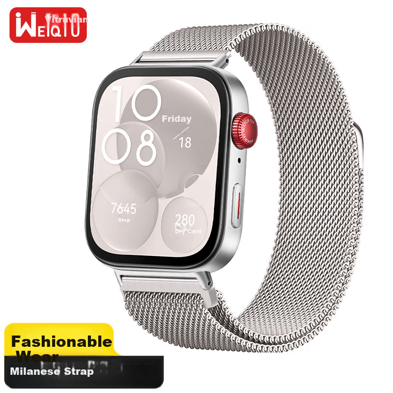 Weiqiantu Compatible with Huawei FIT4pro/FIT4/FIT3 Watch Band, Milanese Magnetic Stainless Steel Huawei FIT4pro Watch Band for Men And Women, 20MM Interface [Starry Color]