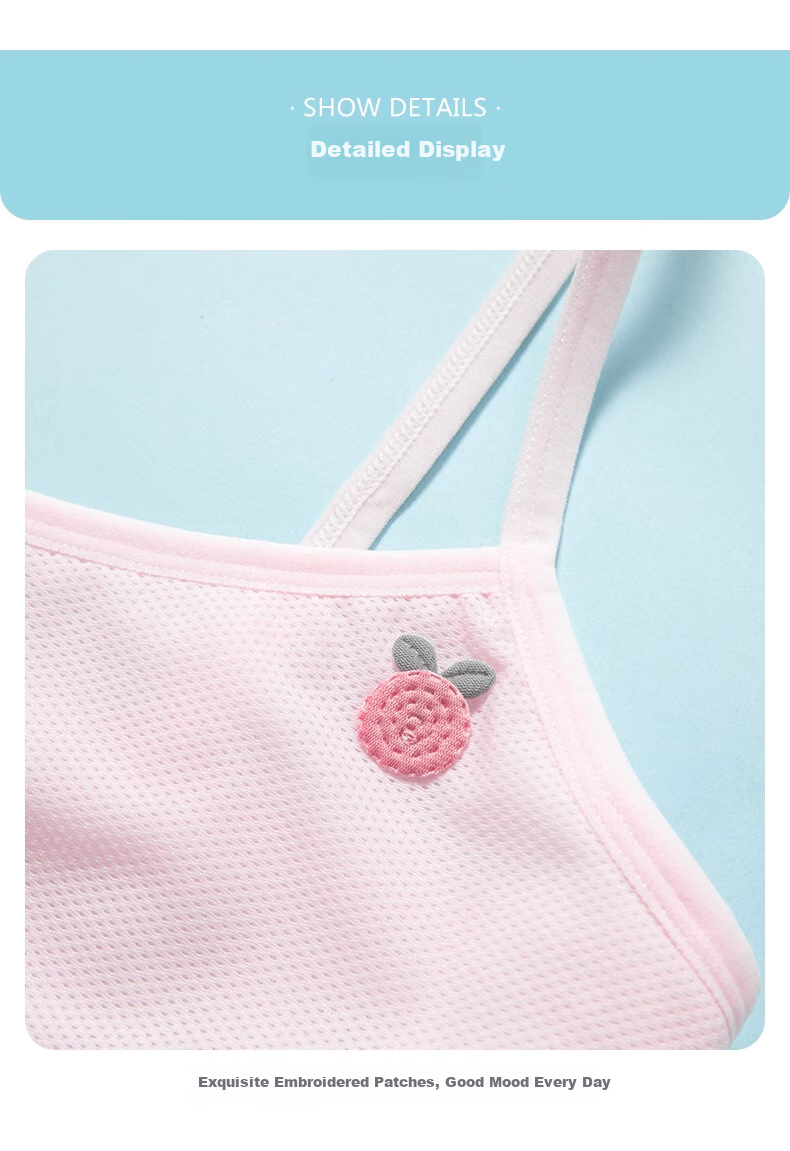 Dingguagua Girls' Underwear, Children's Underwear, Puberty Bra for Elementary School Students Aged 9-12, Girls' Camisole, Thin Summer Style 14