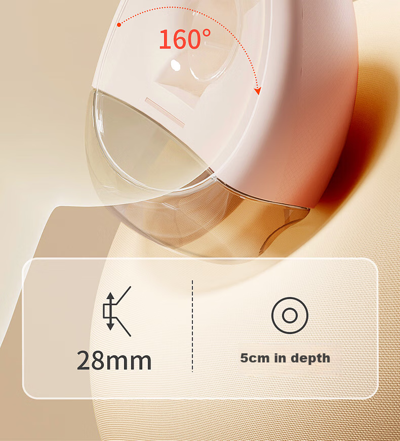 Xenbea Hands-Free Breast Pump, Electric Wearable Portable Fully Automatic Painless Massage Milk Collector Squeezer 8791 22