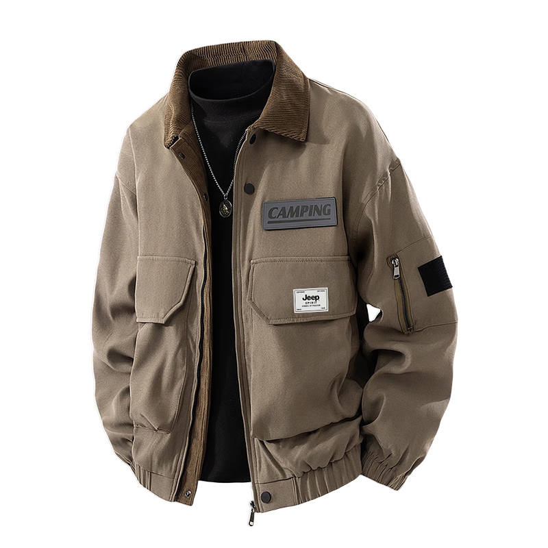 JEEP SPIRIT Men's Jacket Casual American Workwear Spring Autumn High-end Trendy Men's Outerwear