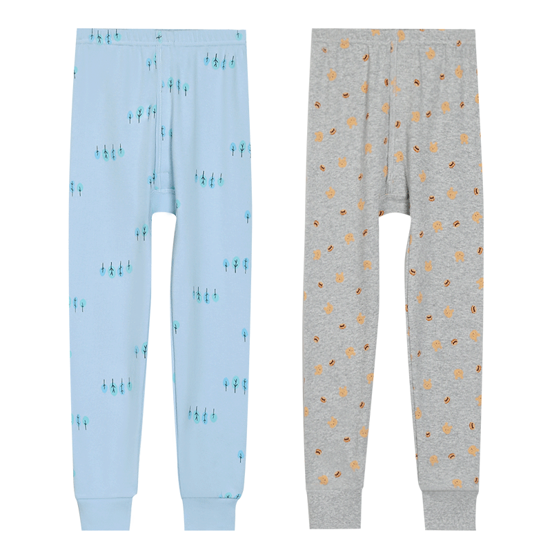 Hodohome Children's Autumn Long Johns, Boys' Pure Cotton 7A Grade Antibacterial Thermal Pants, Big Kids Cotton-Lined Pants, Children's Pajama Pants, 173 165