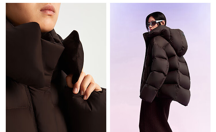 BOSIDENG 25 Years Puff Down Jacket Women Winter 90% Down Thickened Removable Hood Loose Short Lazy Style Coat 6