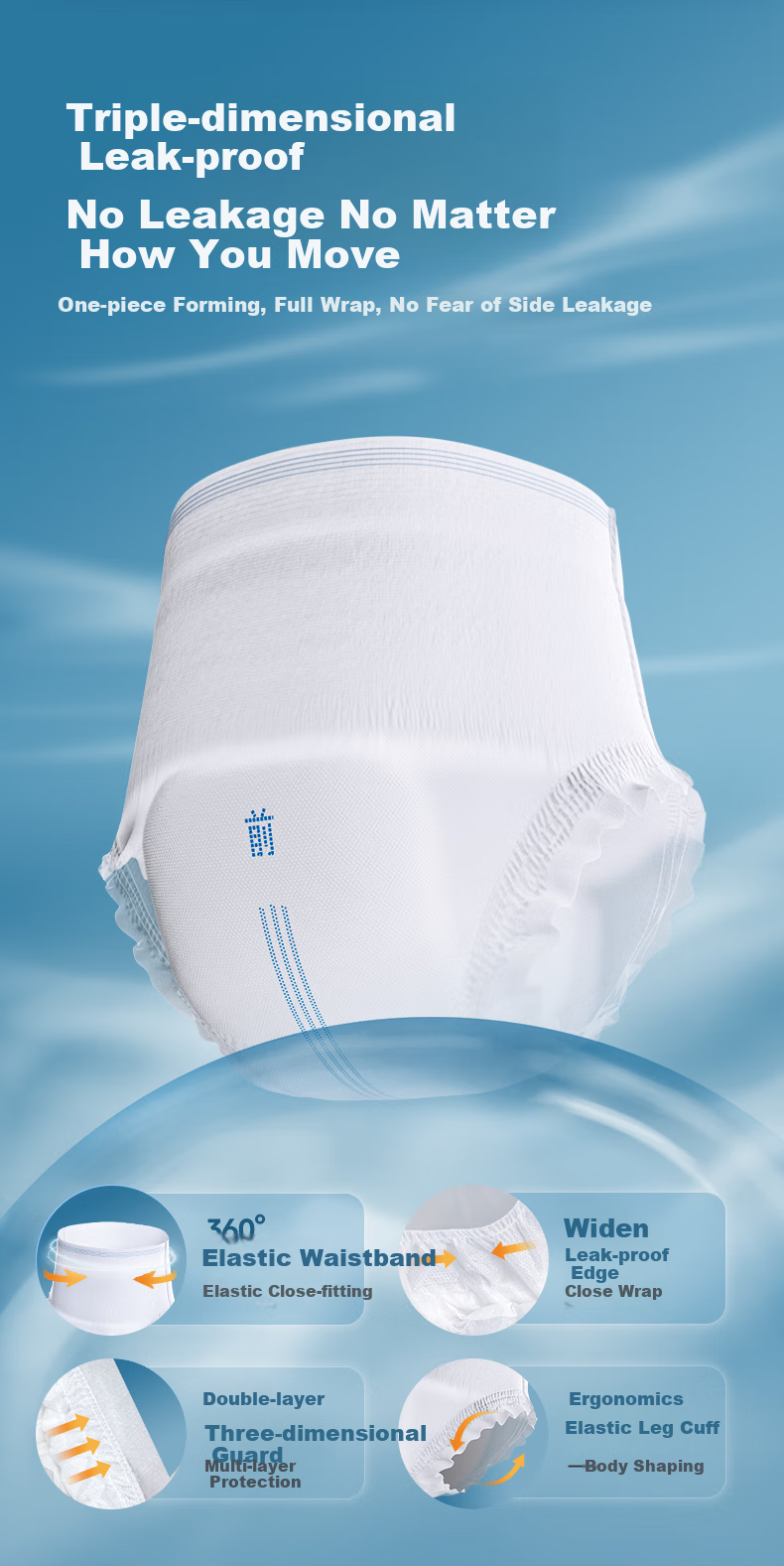Aishule Odor-Resistant And Antibacterial Adult Pull-Up Diapers XL 54 Pieces Underwear-Style Disposable Diapers for Elderly, Pregnant Women And Men And Wome 10