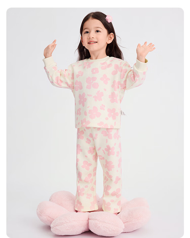 Balabala Kids Children's Homewear Set Boys 2026 New Spring Autumn Fleece Pajamas Warm Sleepwear Pants 17