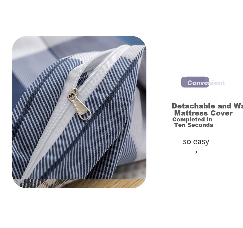 Mengshina Dormitory Mattress Protector, Pure Cotton Fitted Sheet Cover, Fully Enclosed Mattress Cover, Student Mattress Cover, 90*200cm, Sanzai Yisheng 3