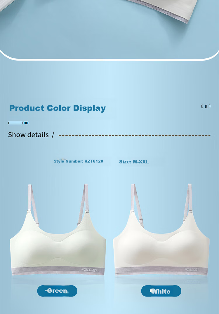LangSha Girls' Underwear Bra, for Female Students And Children, Shock-Absorbing Sports Bra, for Teenagers in Middle School And High School, Puberty Development Period 14