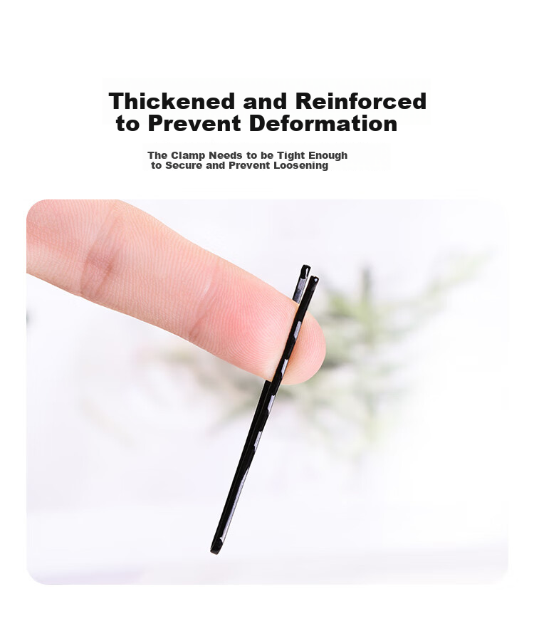 Meifuyu Black Hair Clips (15 Pieces), Straight Barrettes, Side Bangs Clips for Back of Head, MF0620 3
