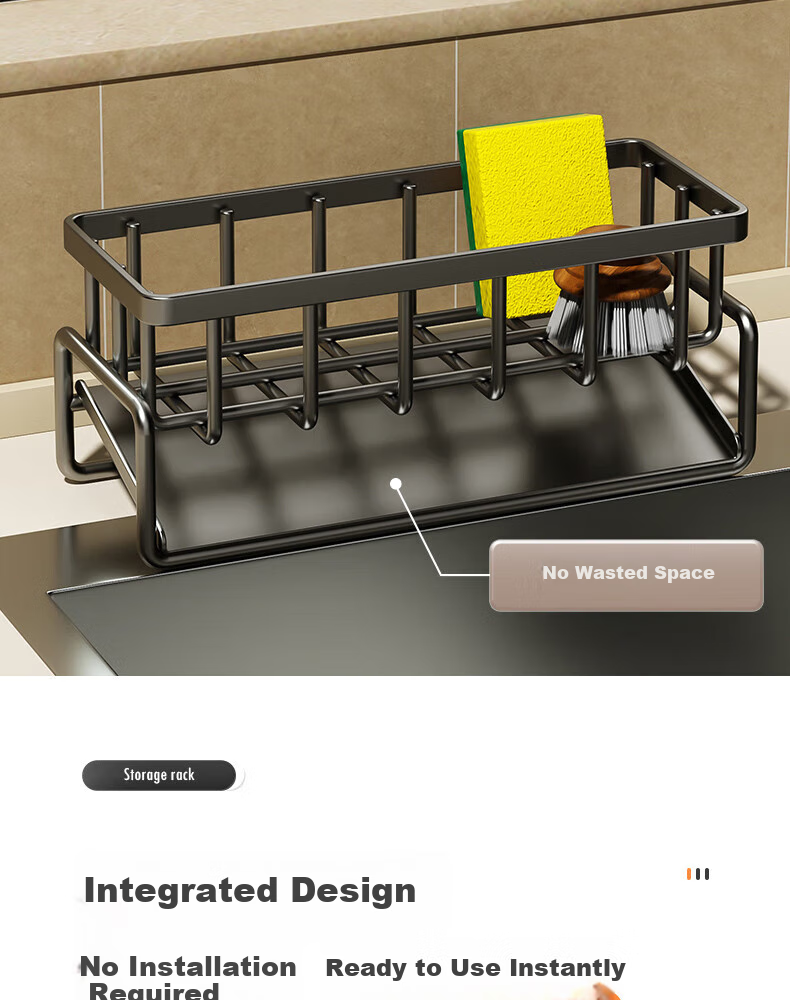 Century Zhenghe Kitchen Faucet Storage Rack Sink Draining Rack Multifunctional Cloth Storage Rack 6
