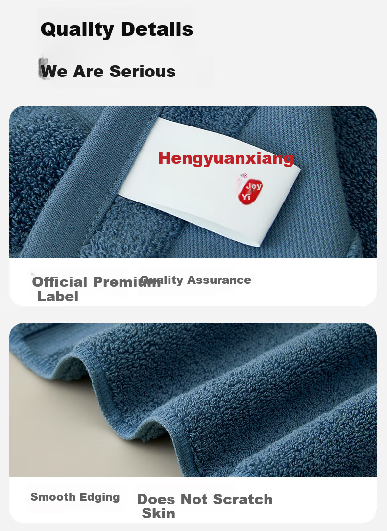Hengyuanxiang 5A Grade Antibacterial Pure Cotton Towel, Soft And Comfortable, Bohan Color Woven Face Towel, 2 Pieces, Blue-Gray Sports 3