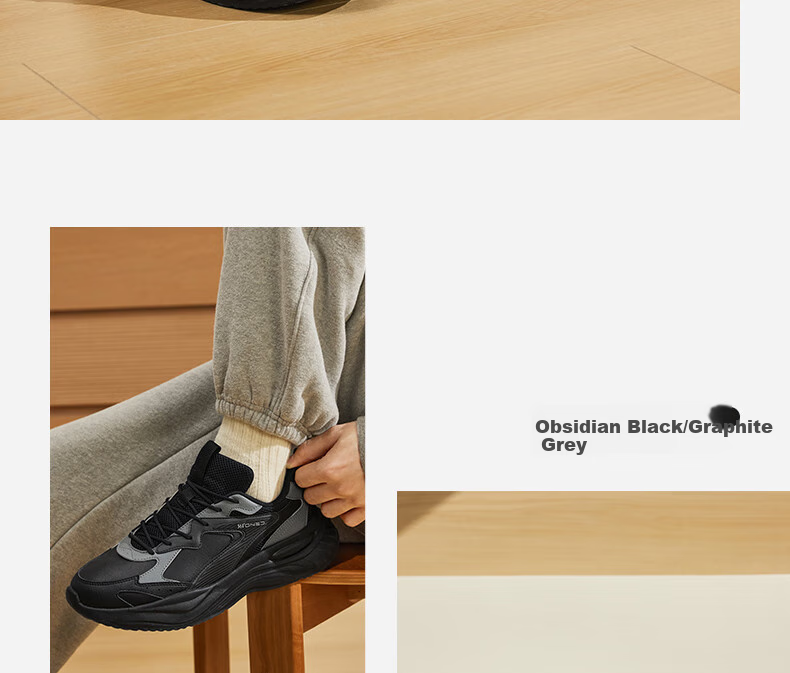 361° Men's Sports Shoes, Spring And Summer Leather Upper, Waterproof Commuter Shoes, Casual Thick-Soled Dad Shoes, 672536704-1 16