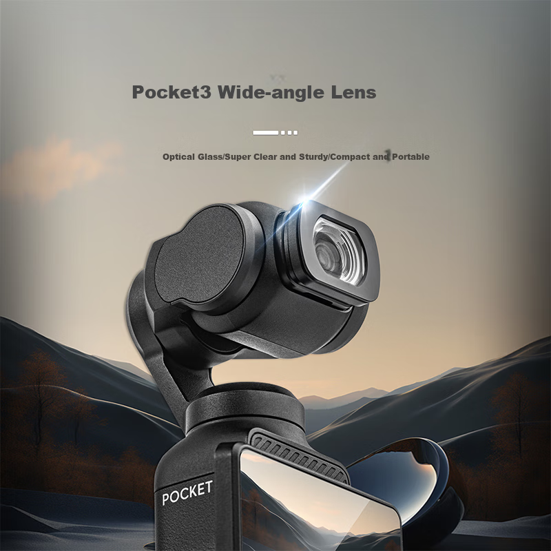 Yingshijiang Pocket 3 Filter Magnetic Quick-Release Adjustable ND Neutral Density Filter Set, 1/4 Black Soft CPL Polarizing Starlight, Pocket Camera Lens Accessories, Teleconverter