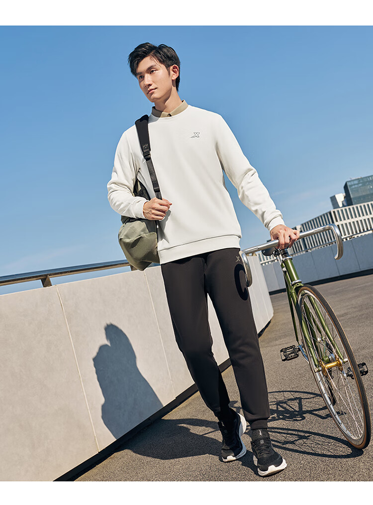 Xtep Men's Sports Hoodie Fashionable Versatile Outdoor Pullover Trendy Student Sweatshirt 31