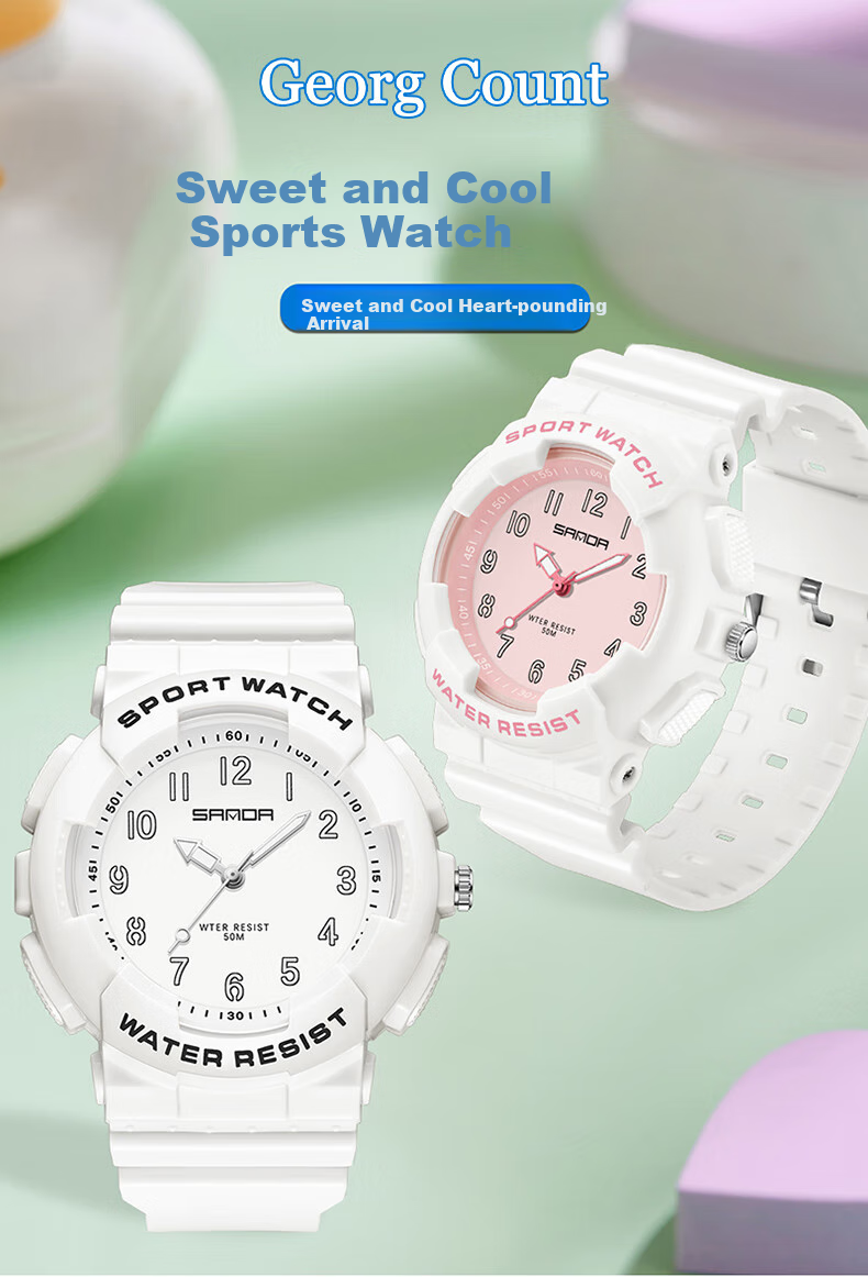 GEORGCOUNT Watch for Men And Women, Youth 2025 New Model, Silent Exam-Specific Waterproof Quartz Watch for Middle And High School Students 2