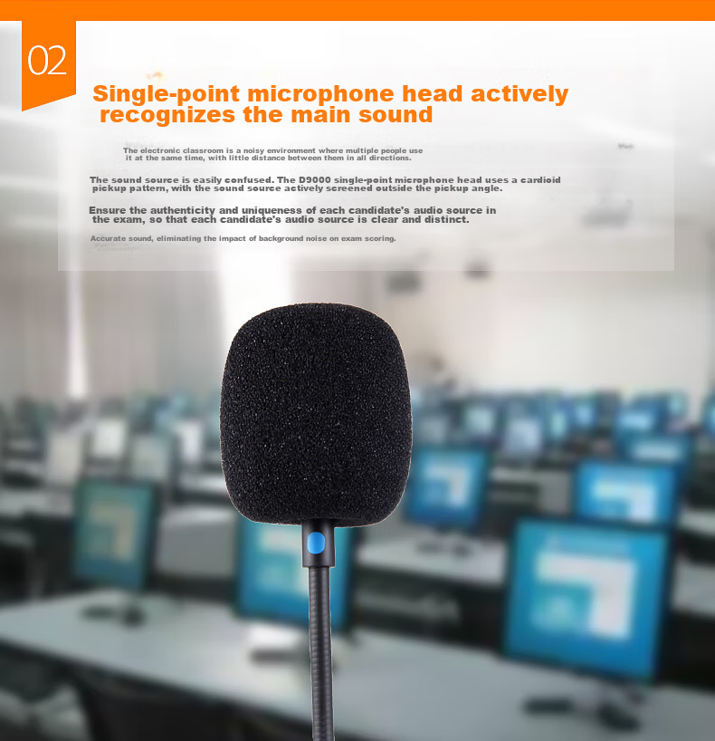 DANYIN D9000 English Speaking And Listening Test Headset Computer Earphones for Human-Computer Dialogue, College Entrance Exam, Wired with Microphone, Online Class Noise Reduction Recording 3.5mm Dual Plug 4