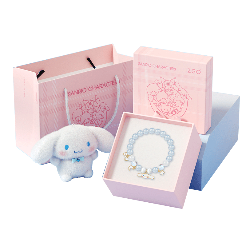 Chaosehui Sanrio Cinnamoroll Bracelet for Women, Crystal Beaded Bracelet, Birthday Gift for Girls, Luxury Present 6021
