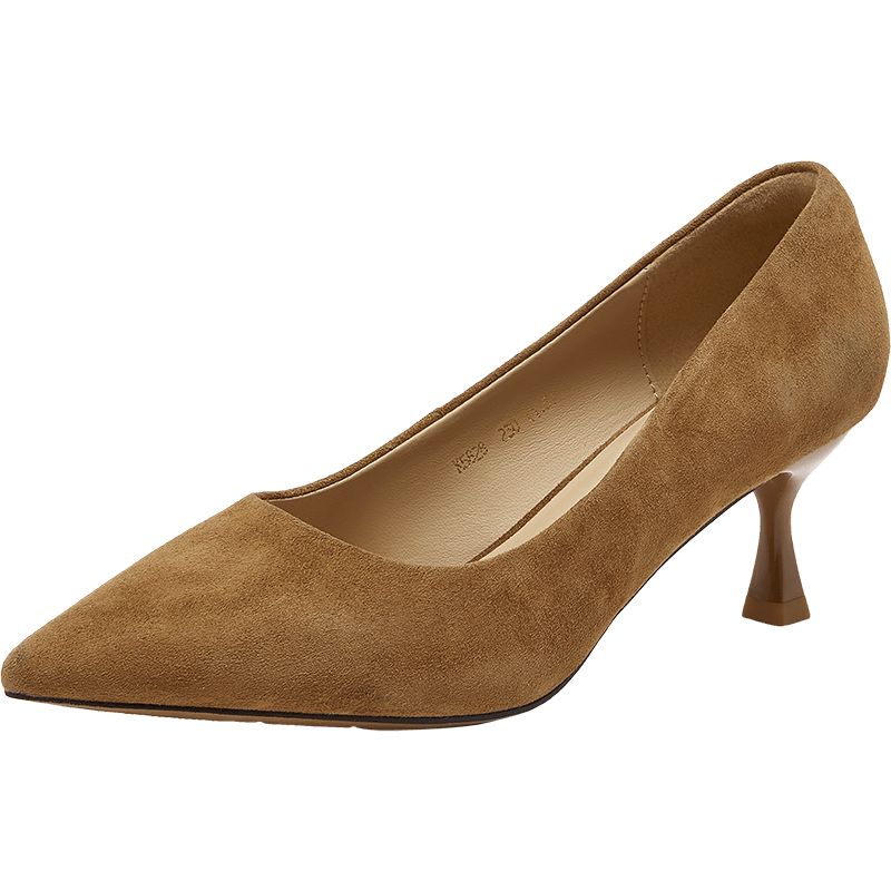 BASTO 26 Spring Simple Commuter Pointed Toe Women's Low-Cut Flats K5828AQ6 Camel 38