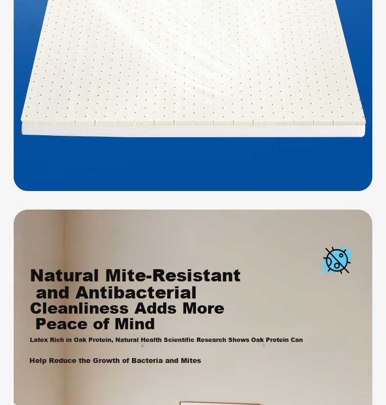 Baopo Student Dormitory Mattress, 90x190cm, Thai Natural Latex Foam Mattress, Single Bed for Rental Apartments, Tatami Mat 8