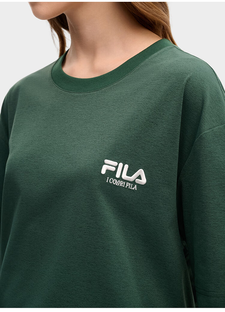 FILA 2026 Summer Moisture-Wicking Quick-Dry Couple Short Sleeve T-Shirt Fashionable Round Neck Casual Sun Protection Top 75