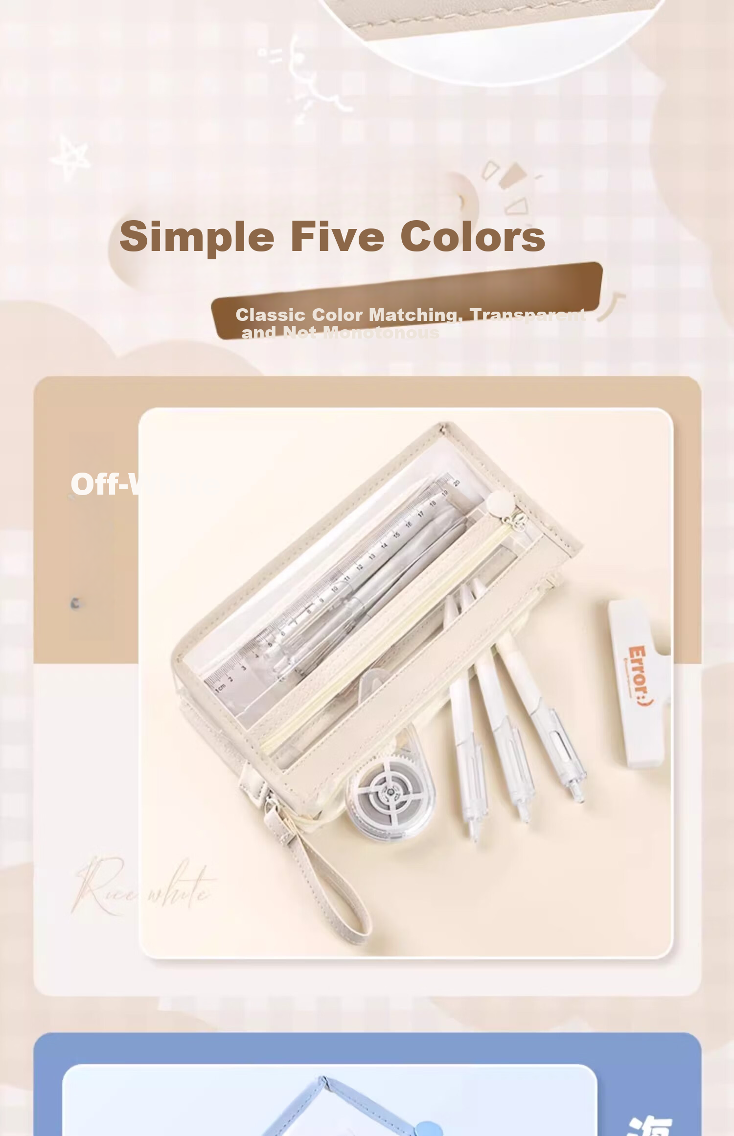 Shuxing Three-Layer Transparent Pencil Case, Exam-Specific Large Capacity, High School Entrance Exam Stationery Bag, Aesthetically Pleasing Simple Pencil Box, for Girls And Boys in Primary And Secondary Schools 12
