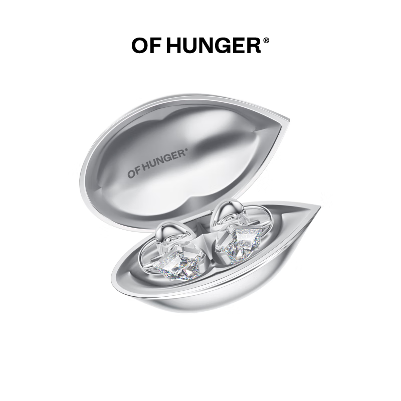 OF HUNGER Limited Edition White Zircon Electronic Gem AI Accessory Earphones Birthday Gift for Girlfriend