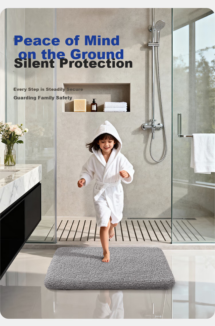 Dajiang Bathroom Mat, Absorbent Non-Slip Floor Mat for Toilet Entrance, Bathroom Foot Pad, 40x60cm 8