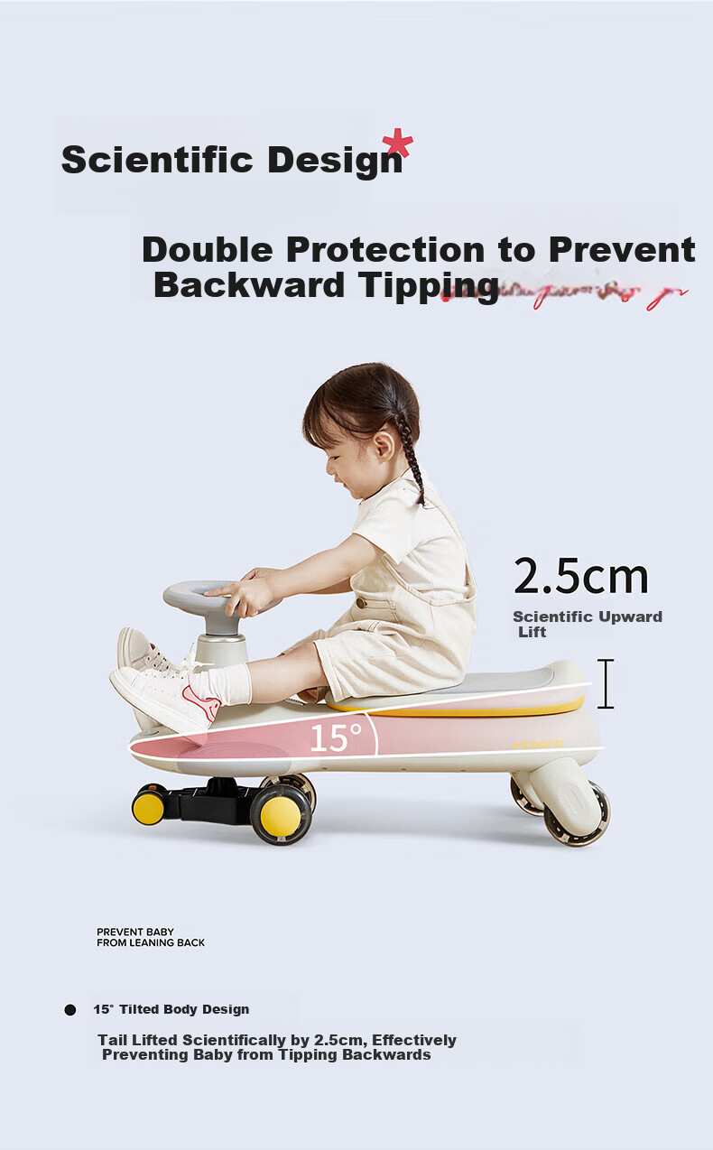 Manlong Peanut Twist Car, Anti-Rollover Gift, Toy for Children 1-3 Years Old, Birthday Present for Boys And Girls 8