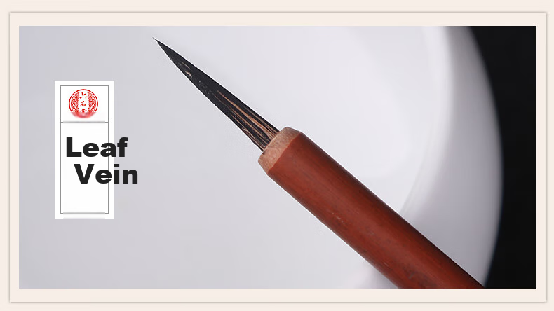 Liupintang Wolf Hair Small Regular Script Brush Pen for Chinese Painting And Calligraphy Practice, Slim Gold Style Wolf Tail Calligraphy Brush, Four Treasures of The Study, Hubei Pen, Red Wolf Hair Small Regular Script 11