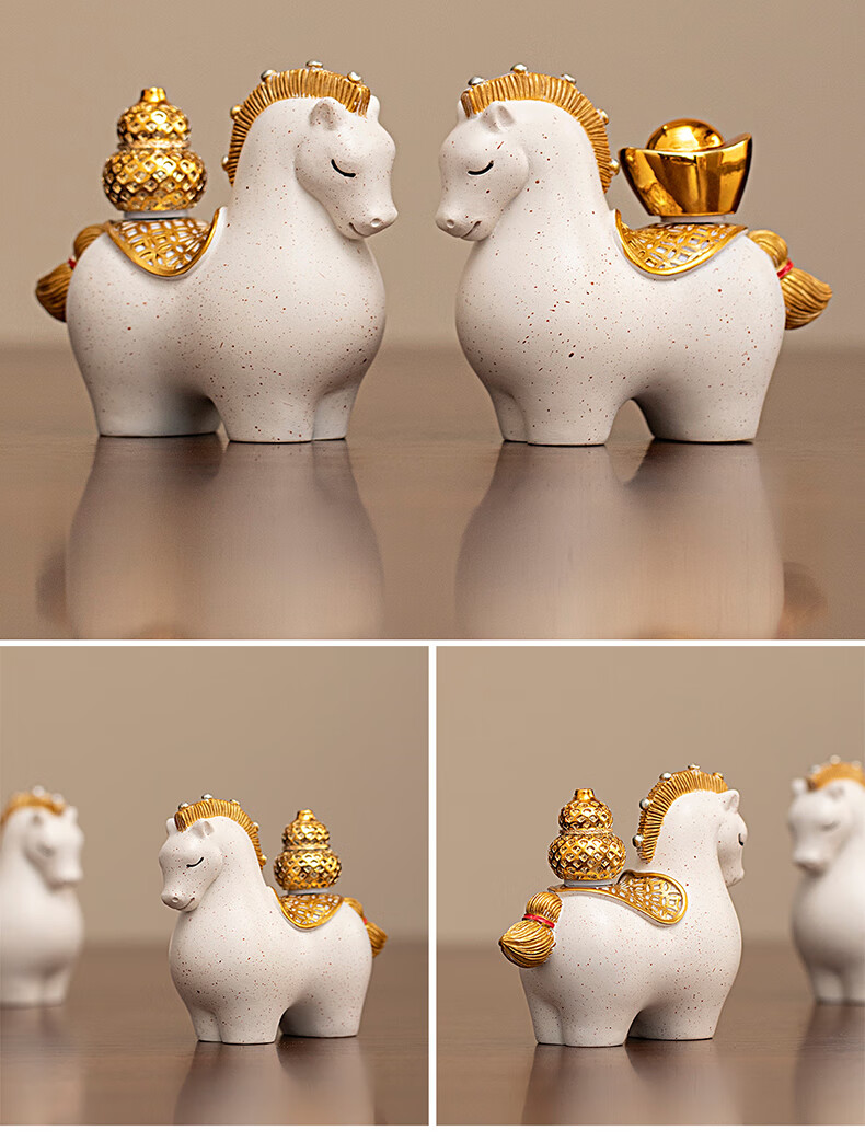 Kongsheng Guochao Prosperity Horse Orange Creative Corporate New Year Gift Premium Souvenir Friend Birthday Gift Year of the Horse Ornament 13