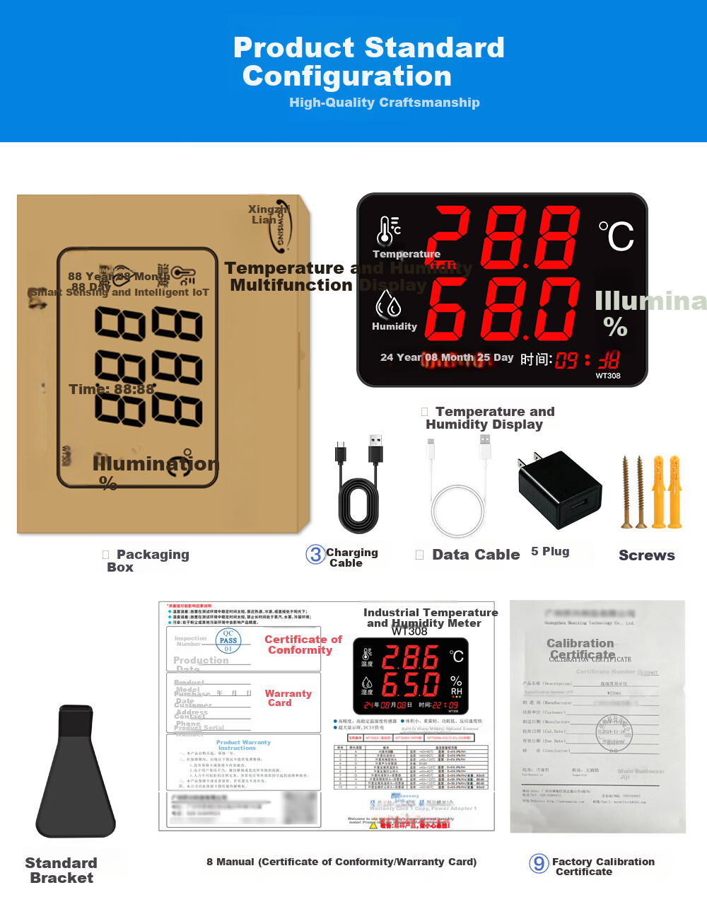 Xingzhilian Temperature And Humidity Logger Industrial-Grade Transmitter for Warehouses, Factories, And Server Rooms RS485 Communication Exportable Data 23