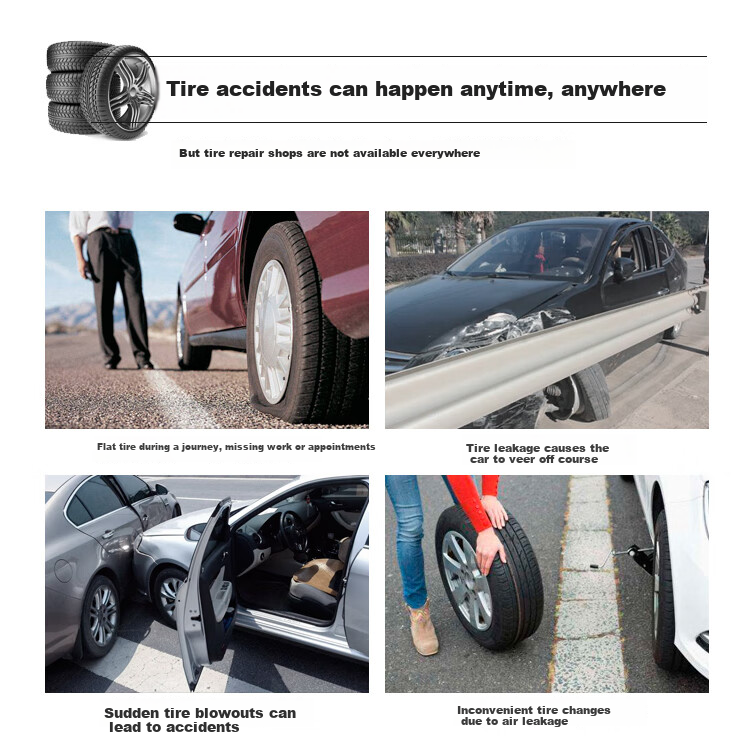 Kulaipu Tire Repair Tool Kit (Metal Version), Car Tire Repair Vacuum Tire Repair Rubber Strip Emergency Rescue KLP-002 2