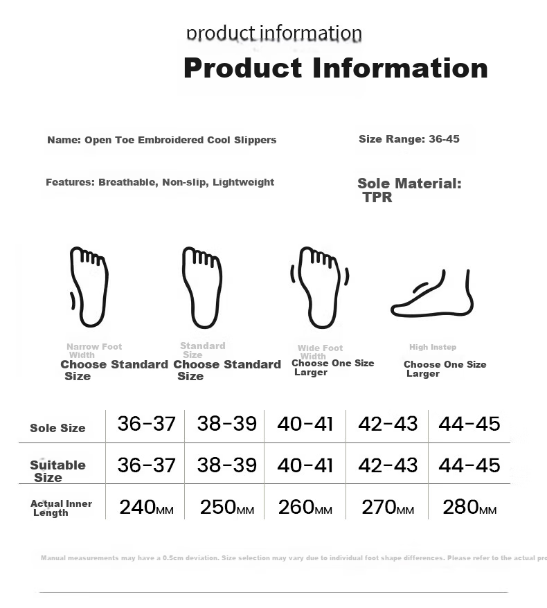 Hengyuanxiang Ethnic Style Slippers, Summer Embroidered Home Indoor Breathable Non-Slip Cowhide Sole Sandals for Women, Pink, Size 36-37 2