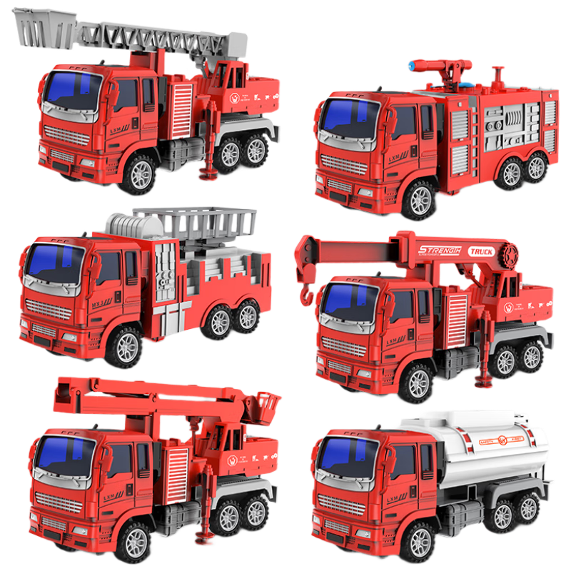 COOKSS Children's Toy Fire Truck Model Boys and Girls Large Gift Box 3-11 Years Multifunctional Firefighting Water Sprinkler Birthday Present