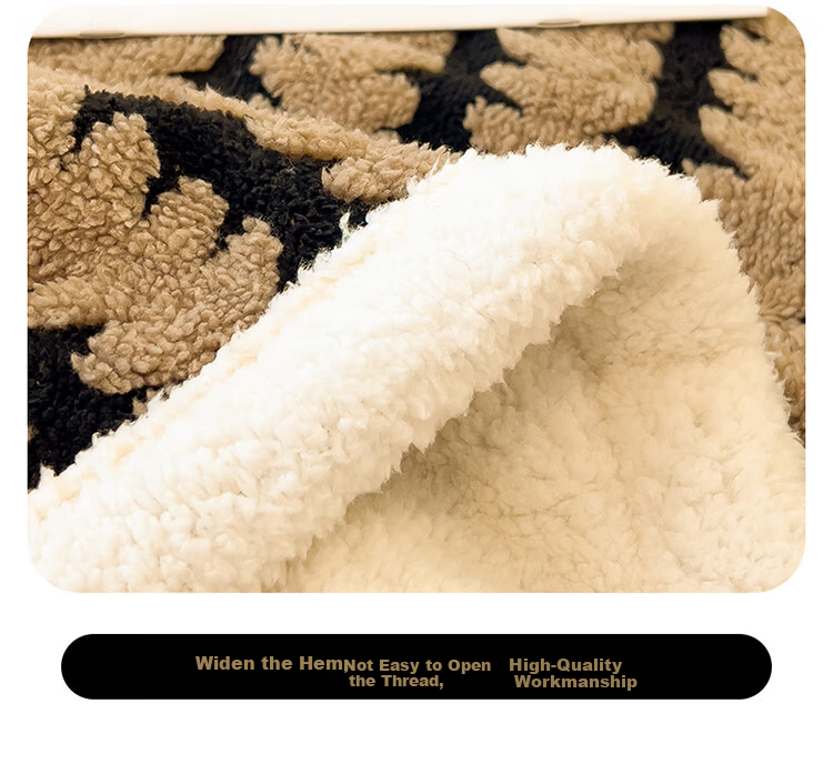 Hodo Class A Blanket, Thickened And Fleece-Lined, Single-Person Nap Blanket, Towel Blanket, Air Conditioning Quilt, Bed Sheet, 150*200cm, Coffee Color 17