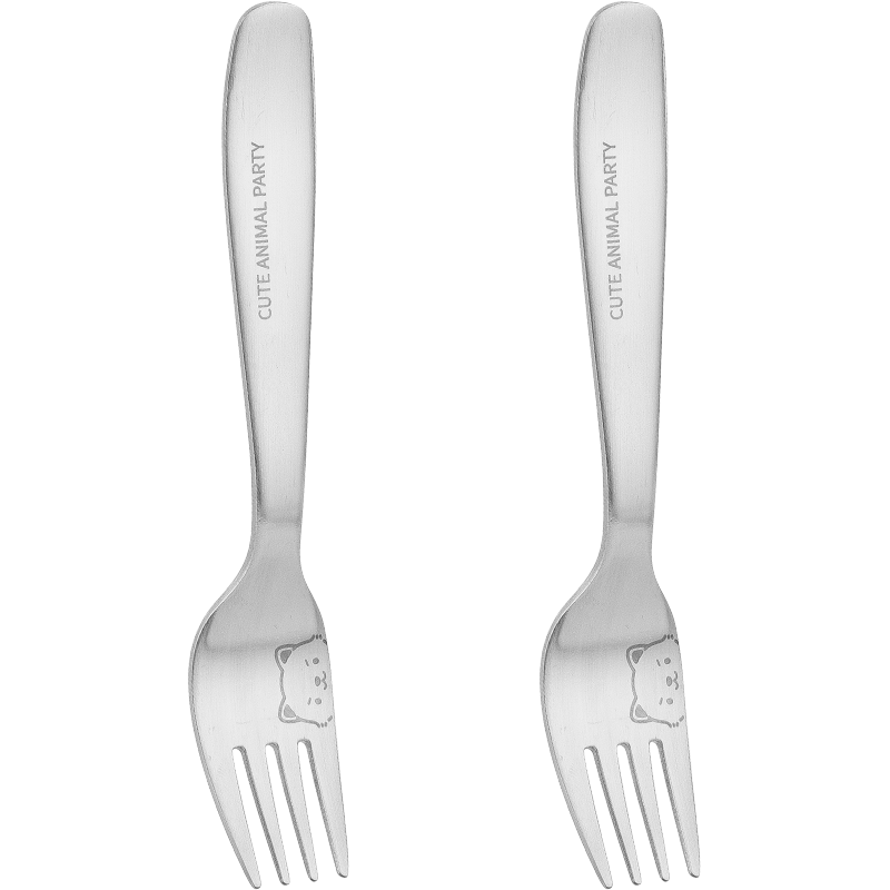 Guangyi 316L Stainless Steel Spoon Children's Fork Spoon Cartoon Spoon Baby Feeding Spoon Training Spoon Baby Tableware GY1279