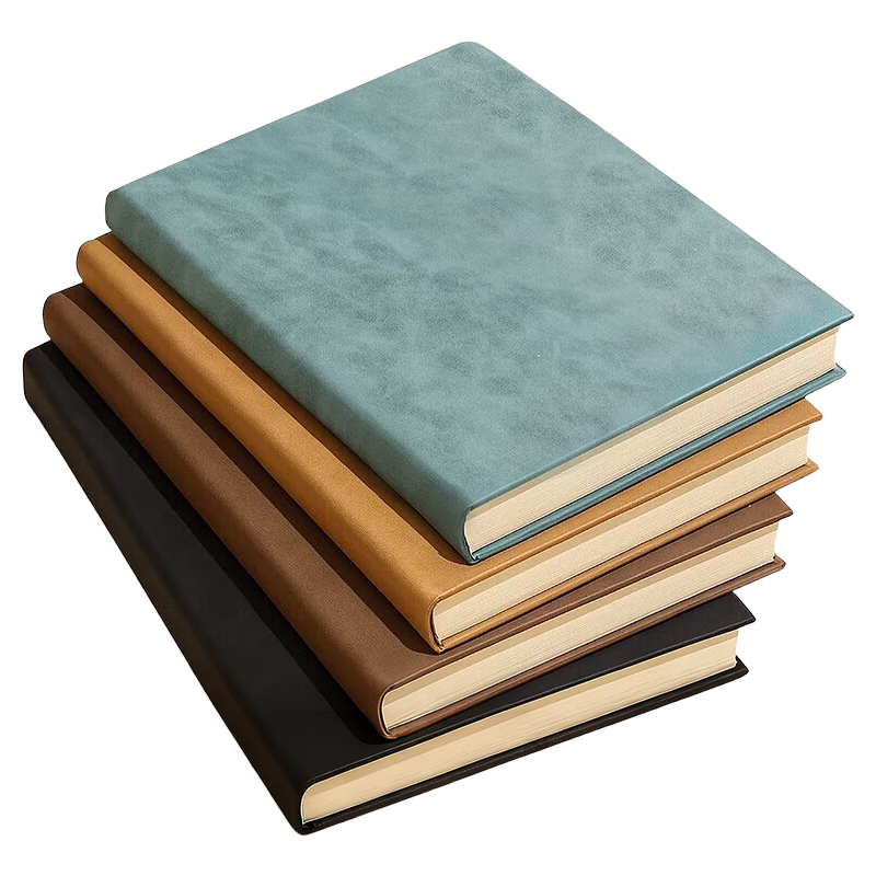 Zhongjian Stationery A5 5-Pack Leather Cover Notebook Business Thickened Diary Meeting Notes Office Supplies Customizable Logo 37-25