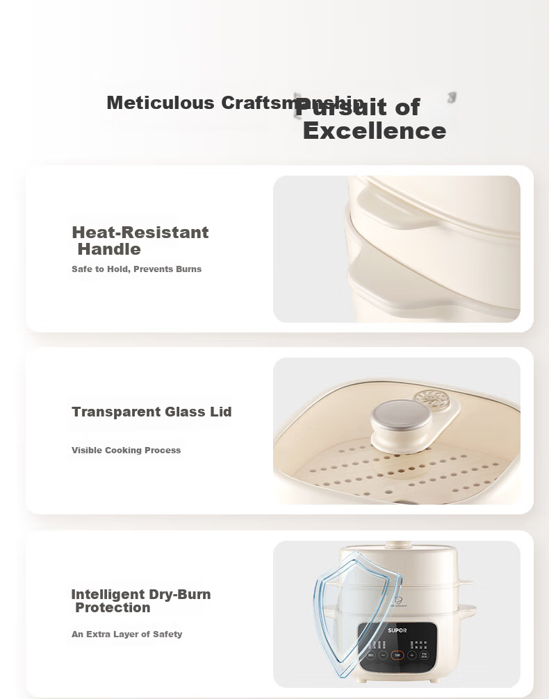 SUPOR Electric Stew Pot, Double Boiler Soup Pot, Bird's Nest Stew Pot, Baby Porridge Cooker, Electric Stew Pot 4.5L for Home Use, Steaming And Stewing, Micro-Pressure Electric Stew Pot DZ25YC891 14