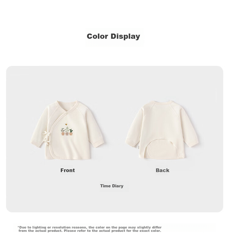 Babylove Newborn Half-Back Shirt for Spring And Autumn, 0-3 Months, Newborn Full Moon Baby, Pure Cotton Infant Clothing, Belly Protection Top 5