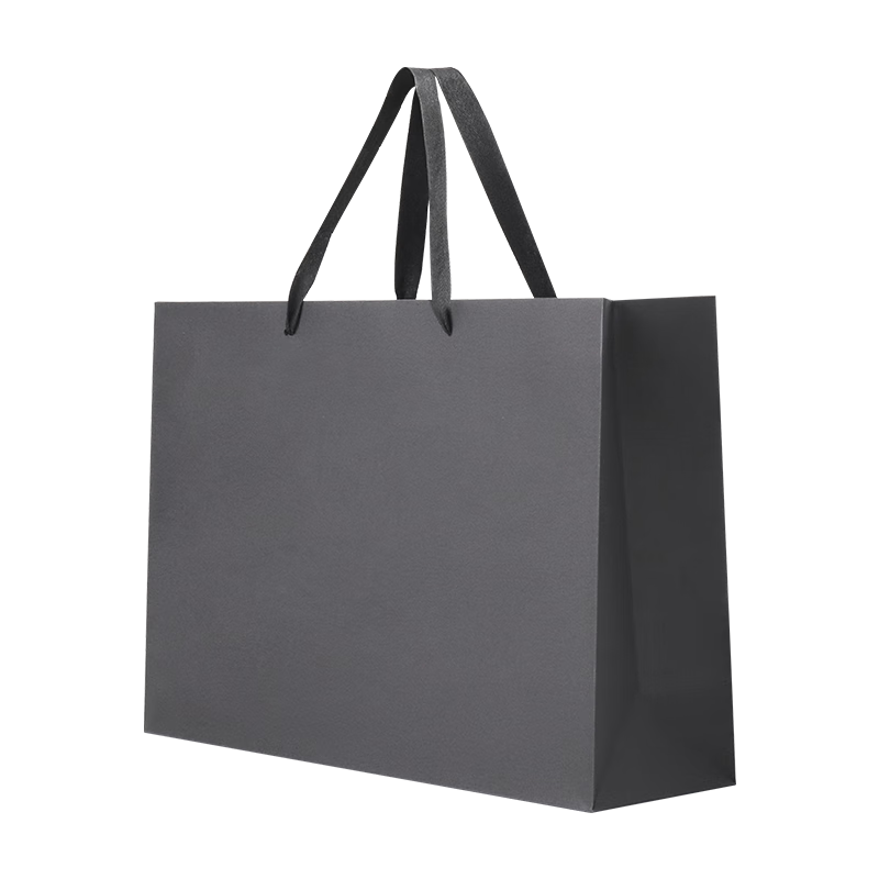 Yougema Black Handbag Gift Bag Thickened, Conference Business Gift Bag Clothing Liquor Tea Shopping Bag Gift Paper Packaging Bag, Horizontal Large Size 10 Pieces, 40*12*28cm