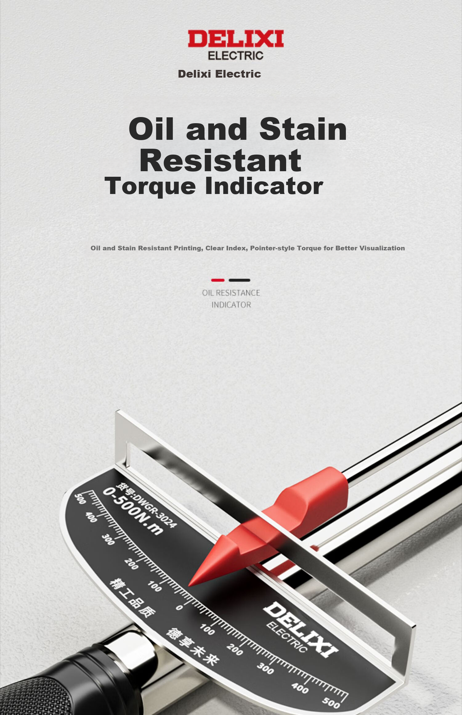 DELIXI Torque Wrench, Pointer-Type Kilogram Torque Wrench, Professional Auto Repair High-Precision Torque Socket Wrench 5