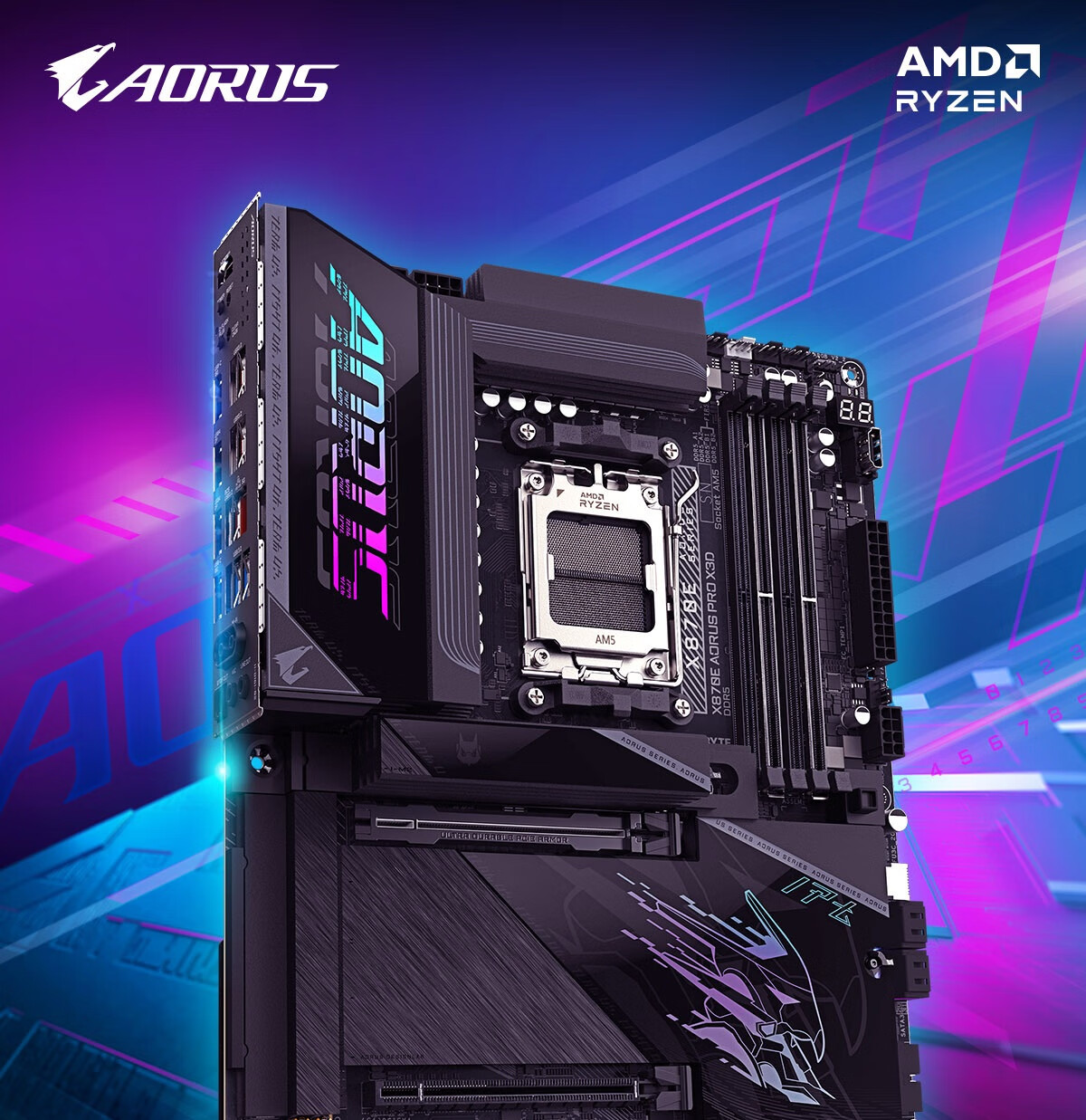 GIGABYTE GIGABYTE Gaming Eagle X870E AORUS PRO X3D Motherboard DDR5 AMD CPU AM5 9700X 9950X 9900X 9600X Compatible 1