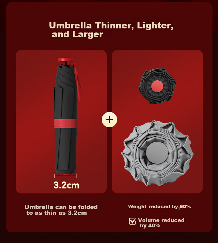 JD Original Lipstick Umbrella, Ultra-Light Portable Sunshade, UV Protection for Men And Wome 6