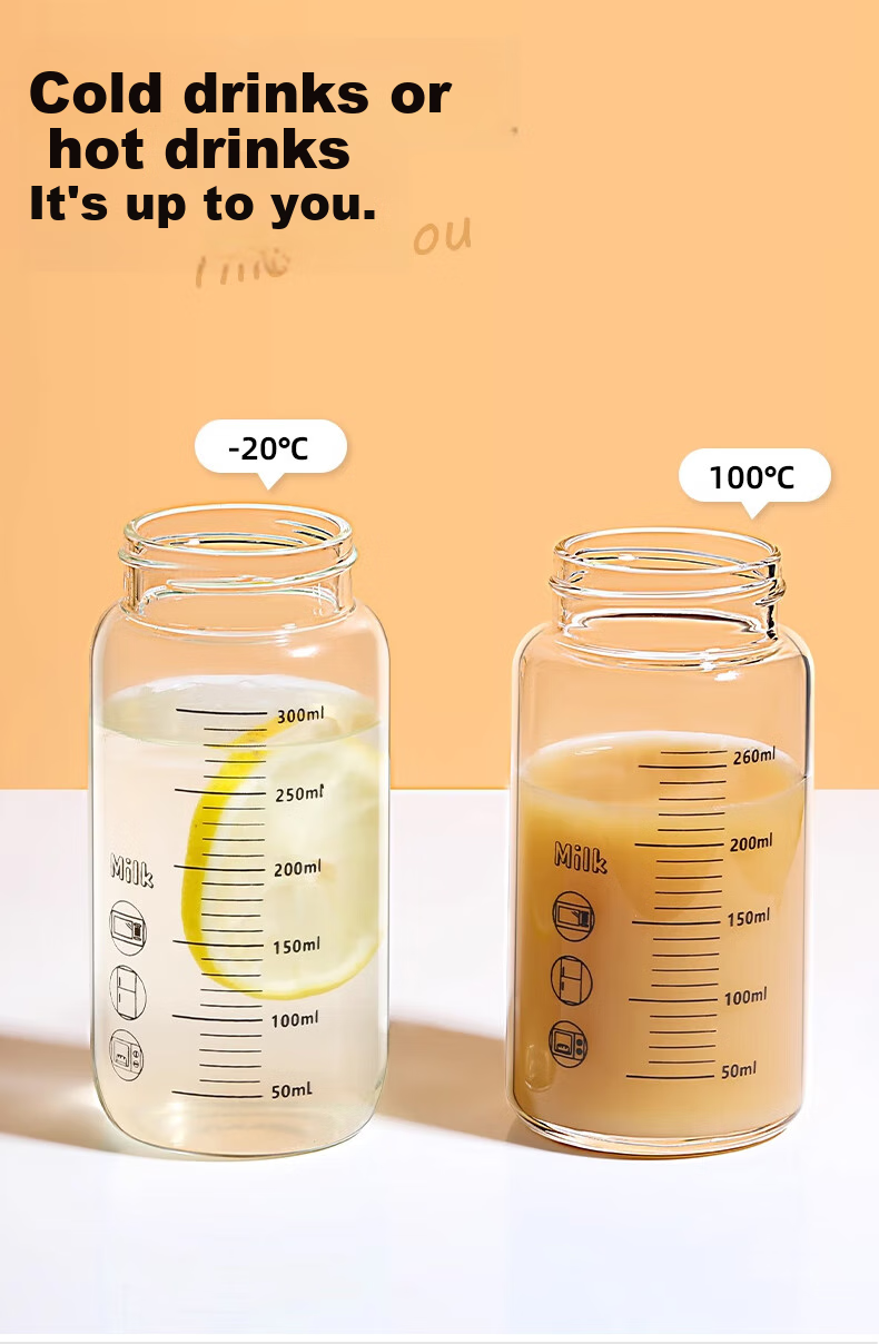 Cigeman Graduated Milk Cup, Soy Milk Cup, Office Coffee And Milk Cup with Lid, Glass Cup with Scale, Water Cup, Teacher's Day Gift 6