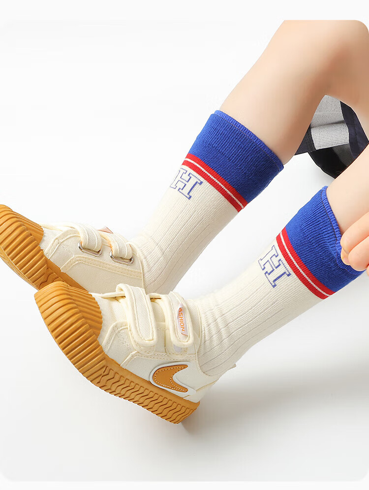 LangSha Kids Socks Girls Warm Long Tube Socks Autumn Winter New American Style Boys Student Calf Cotton Socks 4