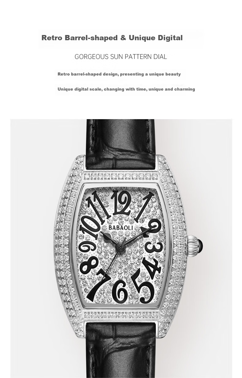 Babaoli Brand Women's Watch, New Style for 2026, Light Luxury Niche High-End Ladies' Watch, Top Ten Birthday Gift, Practical 15