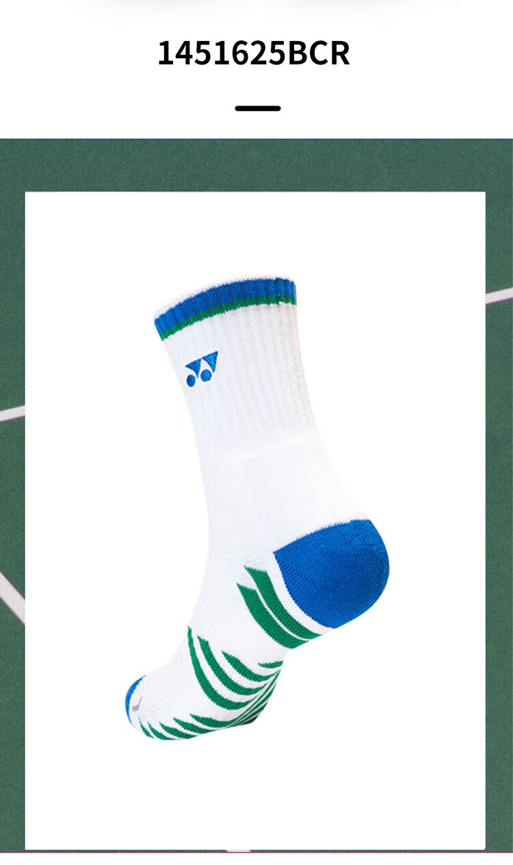 YONEX Yonex Badminton Socks Sweat-Absorbing Breathable Sports Socks Women's 245134BCR White Triple Pack 6