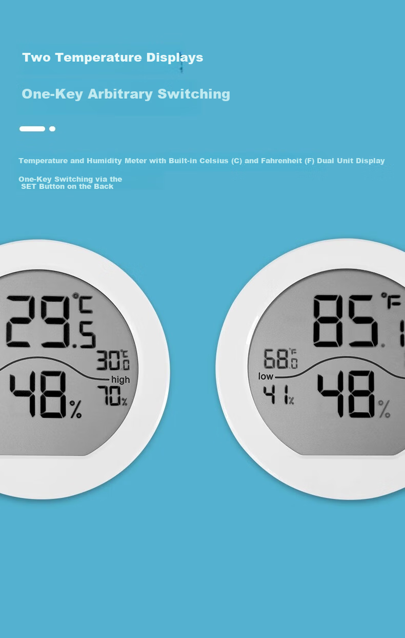 Beihai Electronic Thermometer And Hygrometer for Indoor Home Use, Smart Networked High-Precision Temperature Meter Clock with Remote WiFi And Tuya Recording Functio 6