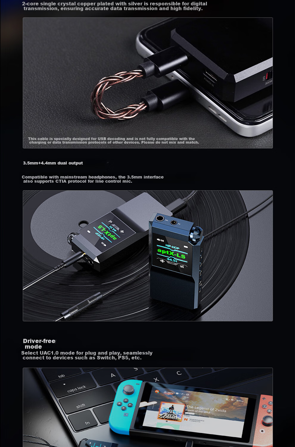 FiiO BTR17 Portable Wireless Bluetooth Earphone Car Phone HiFi Audio Receiver Amplifier with Bluetooth 5.4, Black Decoder 18