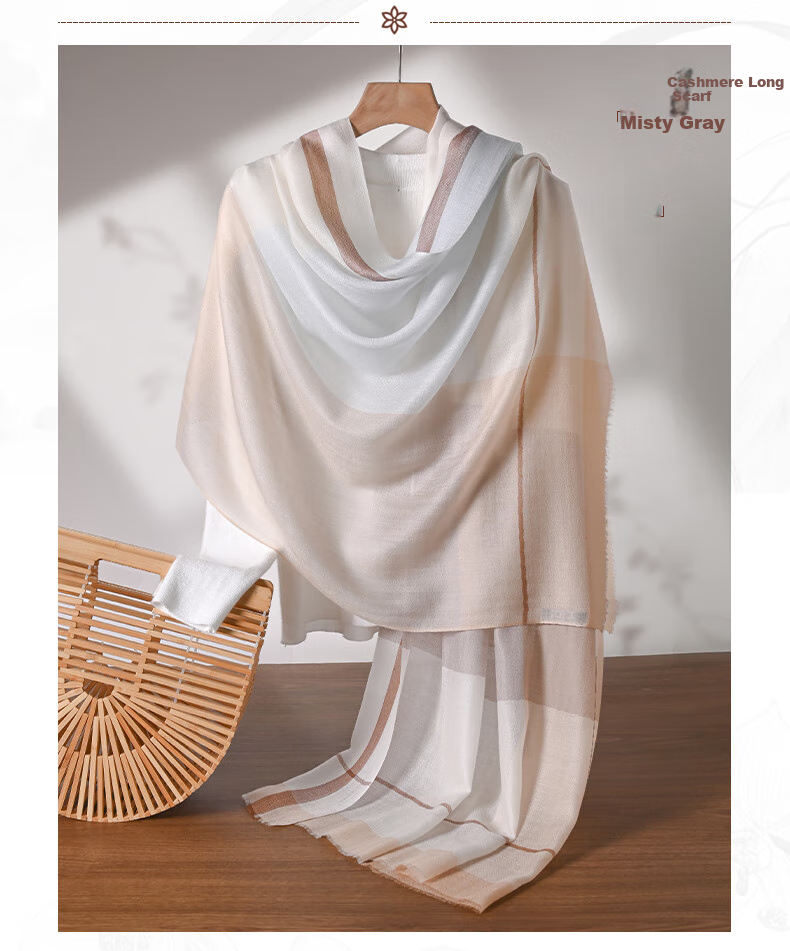 Hangsifu Pure Cashmere Scarf, Large Size Shawl, Outer Wrap Neck Scarf, Practical Gift for Mom on Holidays, Birthdays, And Mid-Autumn Festival 29