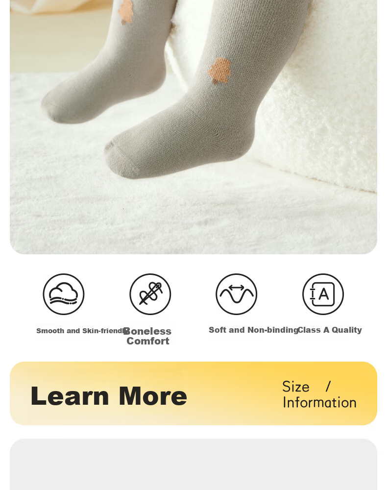 Shiyuejiejing Baby Socks, Spring And Autumn Cotton Socks, Long Over-Knee Socks for Boys And Girls, Non-Binding Children's Socks, All-Season Class A 1